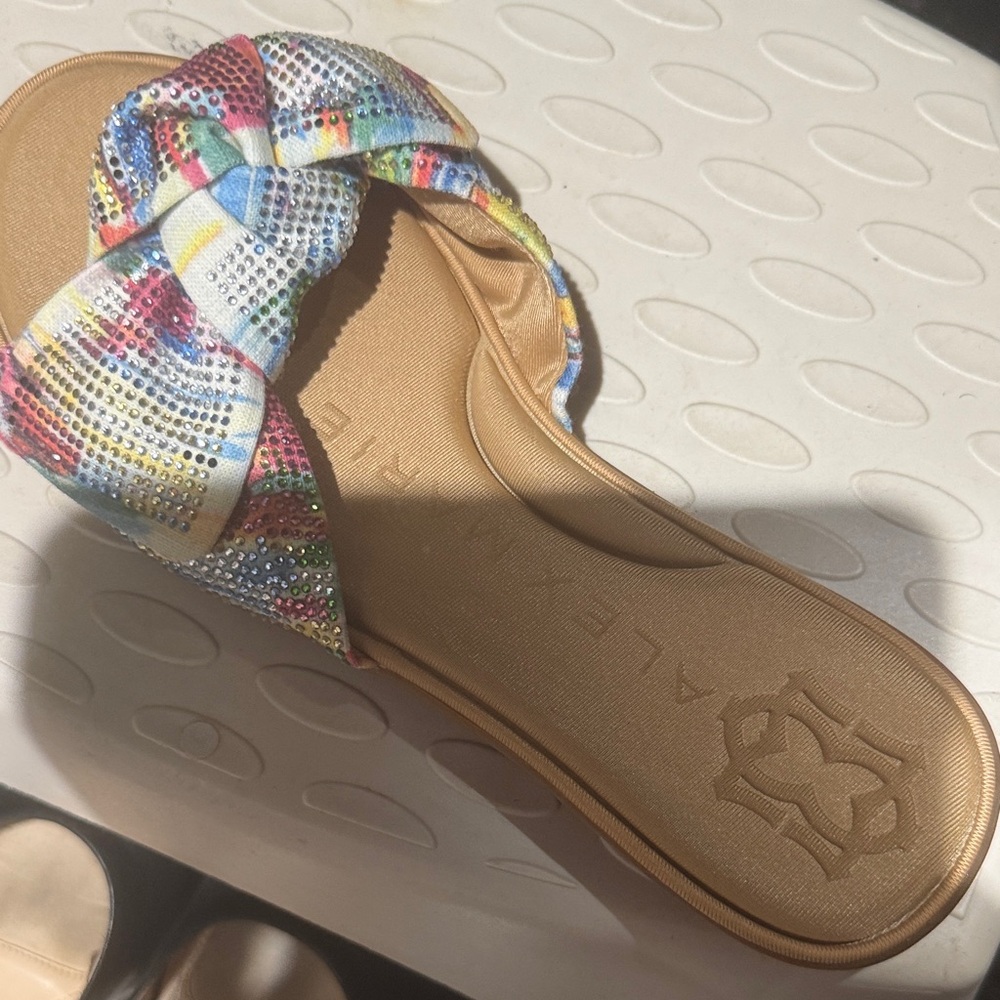 Alex Marie Multicolor Crystal Sandals